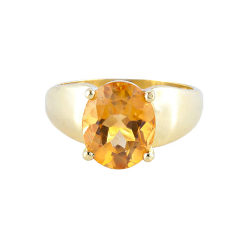 Bague 54 / Citrine / Or Jaune BAGUE "MOON" OR & CITRINE 58 Facettes BO/220040