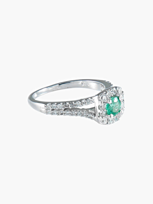 Bague 52 Bague Emeraude Diamants 58 Facettes