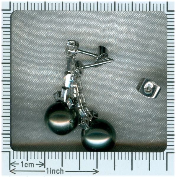 Boucles d'oreilles Boucles d'oreilles perle noire, diamant 58 Facettes 15125-0153