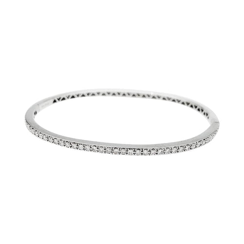 Bracelet Bracelet en or blanc entièrement serti de diamants. 58 Facettes 31043