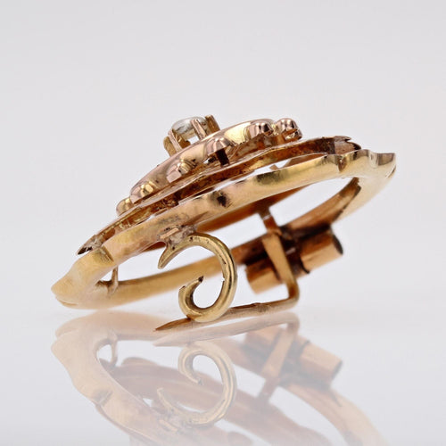 Broche Broche de col ancienne or rose perle 58 Facettes 13-074