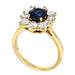 Ring 52 Yellow Gold, Sapphire and Diamond Ring 58 Facettes 61100144