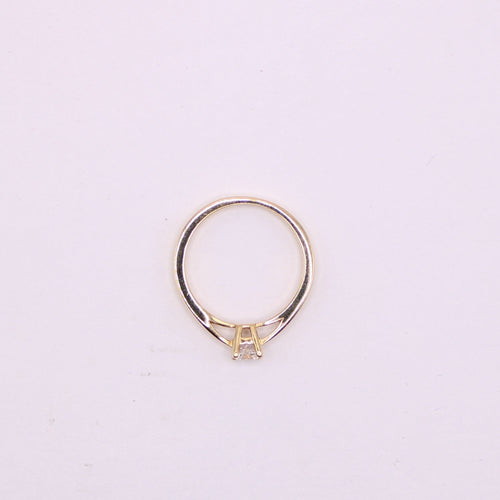 Bague Solitaire en Or jaune, diamant 58 Facettes