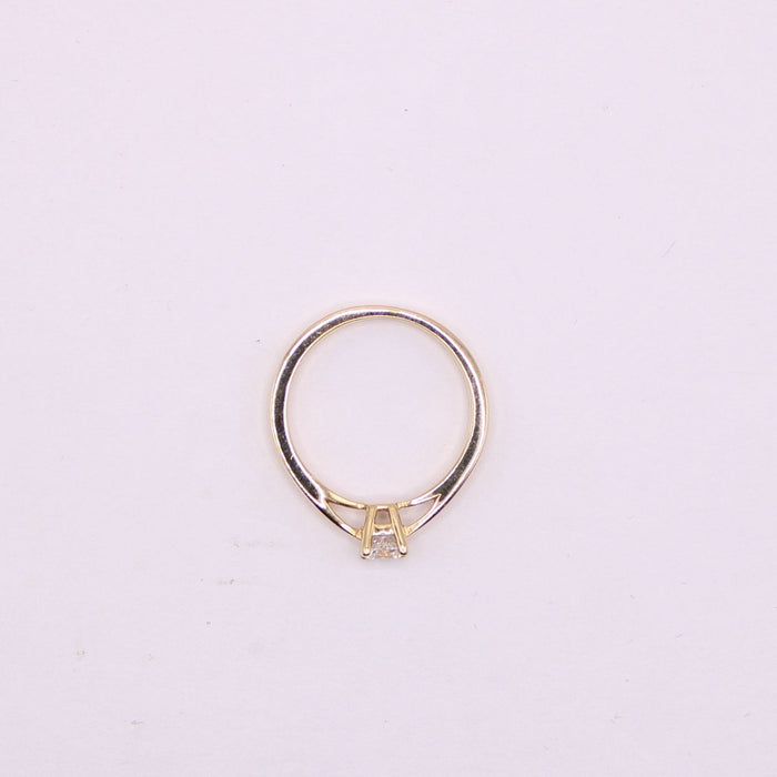 Bague Solitaire en Or jaune, diamant 58 Facettes