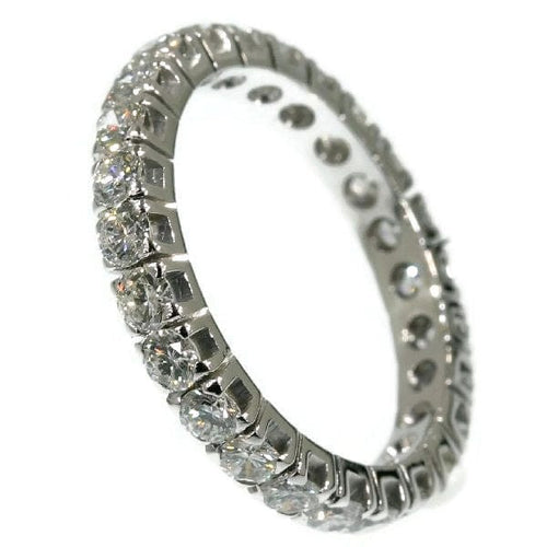 Bague 57 Alliance en or blanc, diamants 58 Facettes 12196-0004