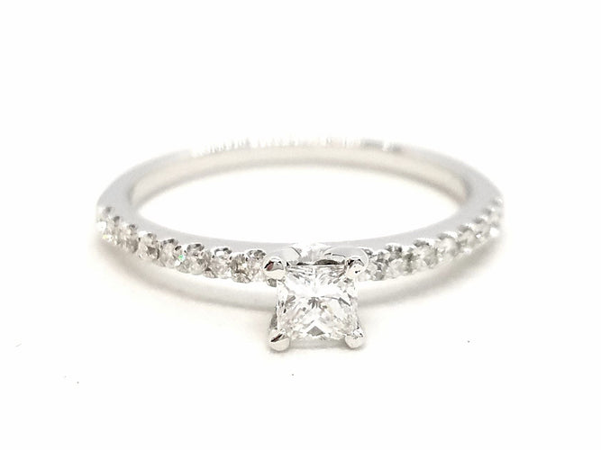Bague 53 Bague Solitaire Or blanc Diamant 58 Facettes 578729RV
