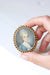 Broche Broche ancienne en or et portrait miniature 58 Facettes