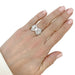 Ring 53 Platinum ring and pear-shaped diamonds. 58 Facettes 32021