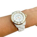 Chanel J12 watch, white ceramic, pink gold and diamonds. 58 Facettes 31738