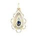 Pendant Gold pendant in drop and sapphire 58 Facettes 15-003