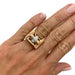 Ring 53 Tank ring in pink and white gold and diamonds. 58 Facettes 31901