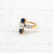Ring 53 Ring 1900 Yellow gold Platinum Diamond Sapphires 58 Facettes 23604