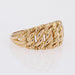 Ring 59 Yellow gold curb ring 58 Facettes CV101