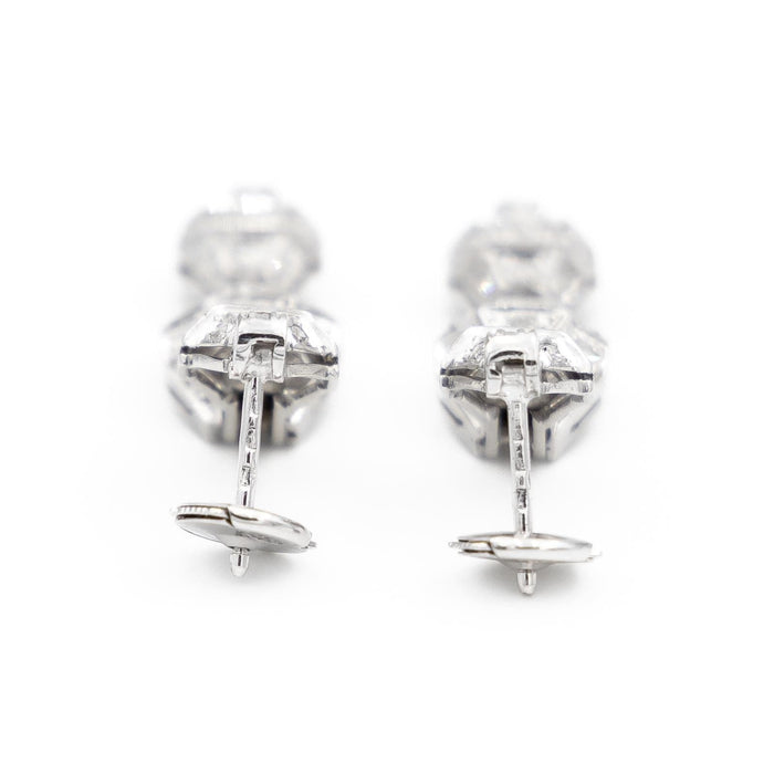 Boucles d'oreilles Boucles d'oreilles Art déco Or blanc Diamant 58 Facettes 1986224CN