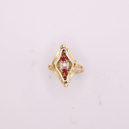 Bague 60 Bague Rétro rubis, oxyde de zirconium 58 Facettes