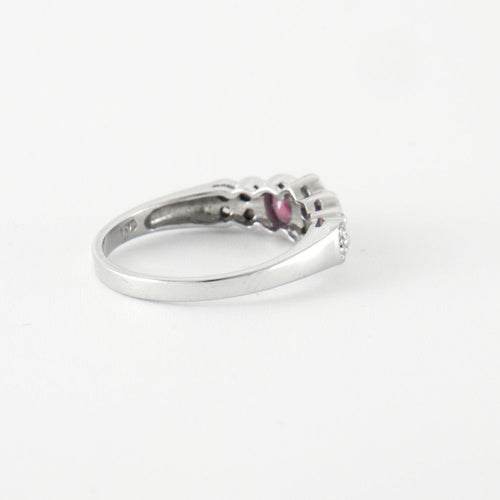 Bague 54 Bague Saphirs roses et éclats de diamants 58 Facettes