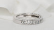 Bague 49.5 Demi alliance or blanc diamants 1ct 58 Facettes 30547