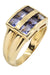 Bague BAGUE MODERNE TANZANITES 58 Facettes 052781