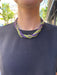 Necklace Amethyst and peridot twist necklace 58 Facettes S69