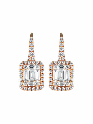 Boucles d'oreilles Boucles d'oreilles Diamants Or rose 58 Facettes