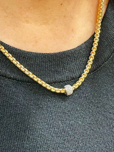 Collier Parure 2 pièces signée FOPE en or 18 carats et diamants 58 Facettes