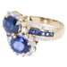 Ring 60 “Toi & Moi” ring Yellow gold Sapphires Diamonds 58 Facettes 076721
