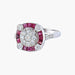 Ring 54 Art Deco Style Diamond and Ruby Ring 58 Facettes
