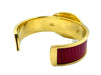 Hermes bracelet. Gold metal and leather bracelet 58 Facettes