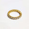 Bague 54 Alliance américaine or jaune diamants 58 Facettes 1-781/1
