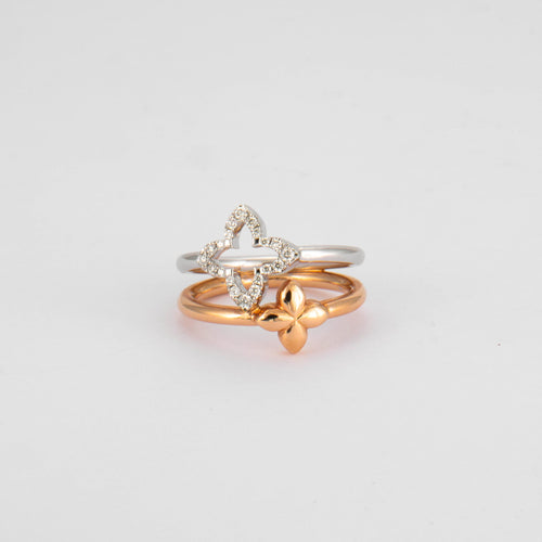 Bague 53 Bague Double Trèfle Diamants 58 Facettes 3131200