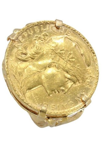 Bague BAGUE PIECE 20 FRANCS MARIANNE 58 Facettes 050301