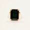 Bague Bague tourmaline verte en or jaune 58 Facettes
