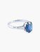 Ring White Gold Sapphire Diamonds Ring 58 Facettes