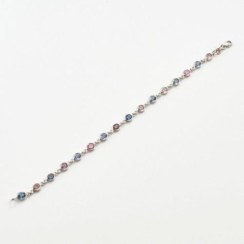 Bracelet Bracelet Saphirs bleus et roses 58 Facettes