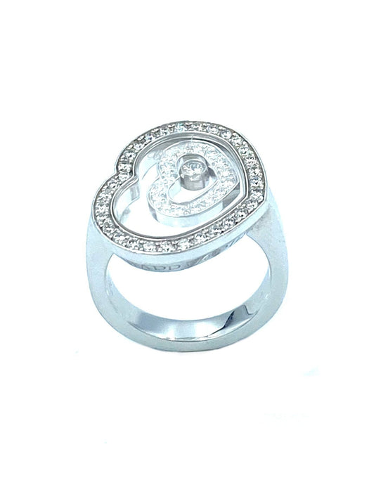 Bague CHOPARD - Bague Happy Spirit or blanc, diamants 58 Facettes