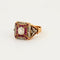Bague 51 Bague Art Déco Diamant taille coussin Rubis 58 Facettes