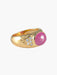 Bague 52 Bague rubis ovale cabochon suiffé or jaune 58 Facettes LP12-4