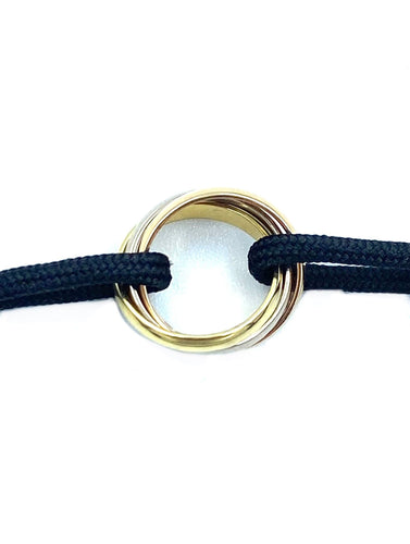 Bracelet CARTIER. Collection Trinity, bracelet cordon et 3 ors 58 Facettes