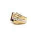 Ring 52 TANK ring in yellow gold, diamonds & rubies 58 Facettes 220044SP