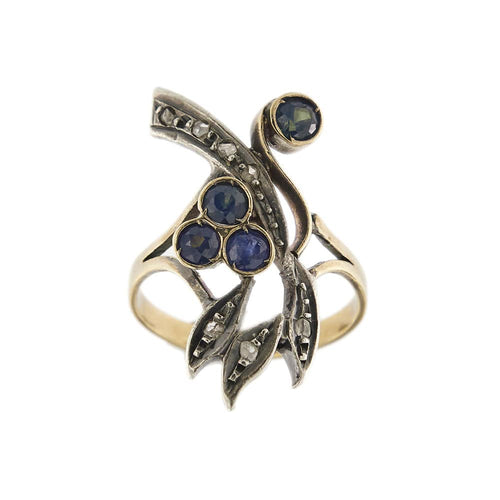 Bague 53 Bague vintage diamants et saphirs 58 Facettes 31154