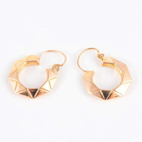 Boucles d'oreilles Boucles d'oreilles créoles Or rose 58 Facettes