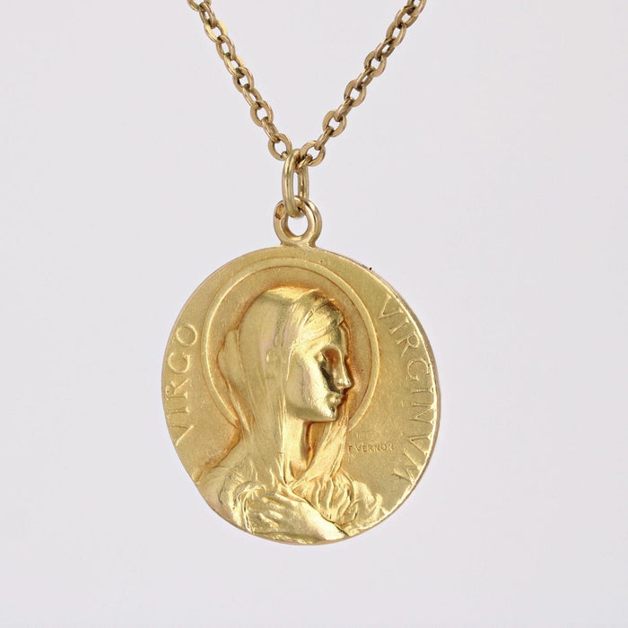 Pendentif Médaille or Vierge Marie signée Vernon 58 Facettes 18-016D