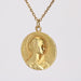 Virgin Mary gold medal pendant signed Vernon 58 Facettes 18-016D