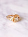 Vintage tourbillon ring in pink gold and diamond 58 Facettes