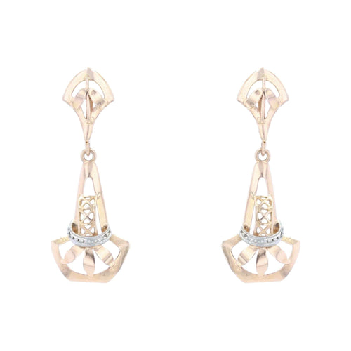 Boucles d'oreilles Pendants d'oreilles anciens or rose 58 Facettes 21-678A