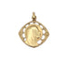 Art Nouveau religious medal pendant Virgin in profile 58 Facettes