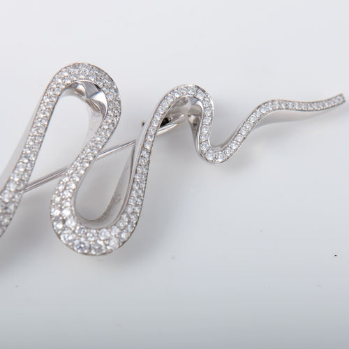 Broche Broche Wenpe or blanc diamants 58 Facettes