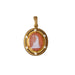 Agate and pearl cameo medallion pendant in yellow gold 58 Facettes