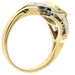 Ring 60.5 Yellow and white gold ring with 2,29 ct brilliant-cut diamonds and sapphire 58 Facettes G3482
