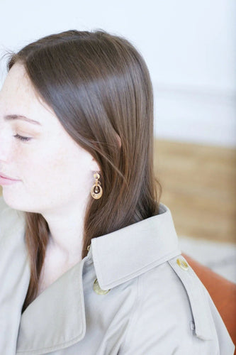 Boucles d'oreilles Boucles d'oreilles or rose et perles 58 Facettes